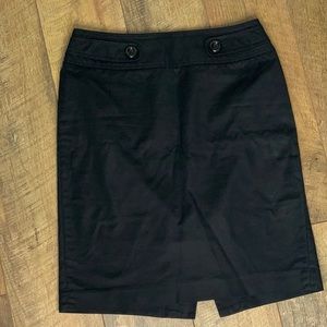 Ann Taylor Loft Black midi skirt